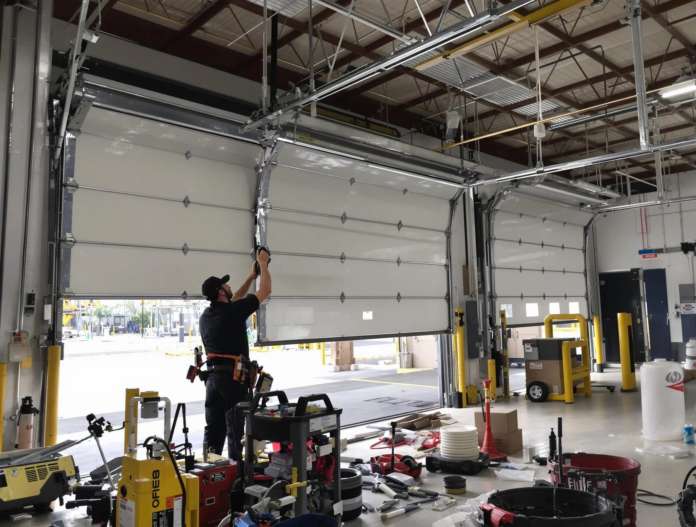 Jasper Garage Door Repair technician performing commercial garage door repair in Jasper