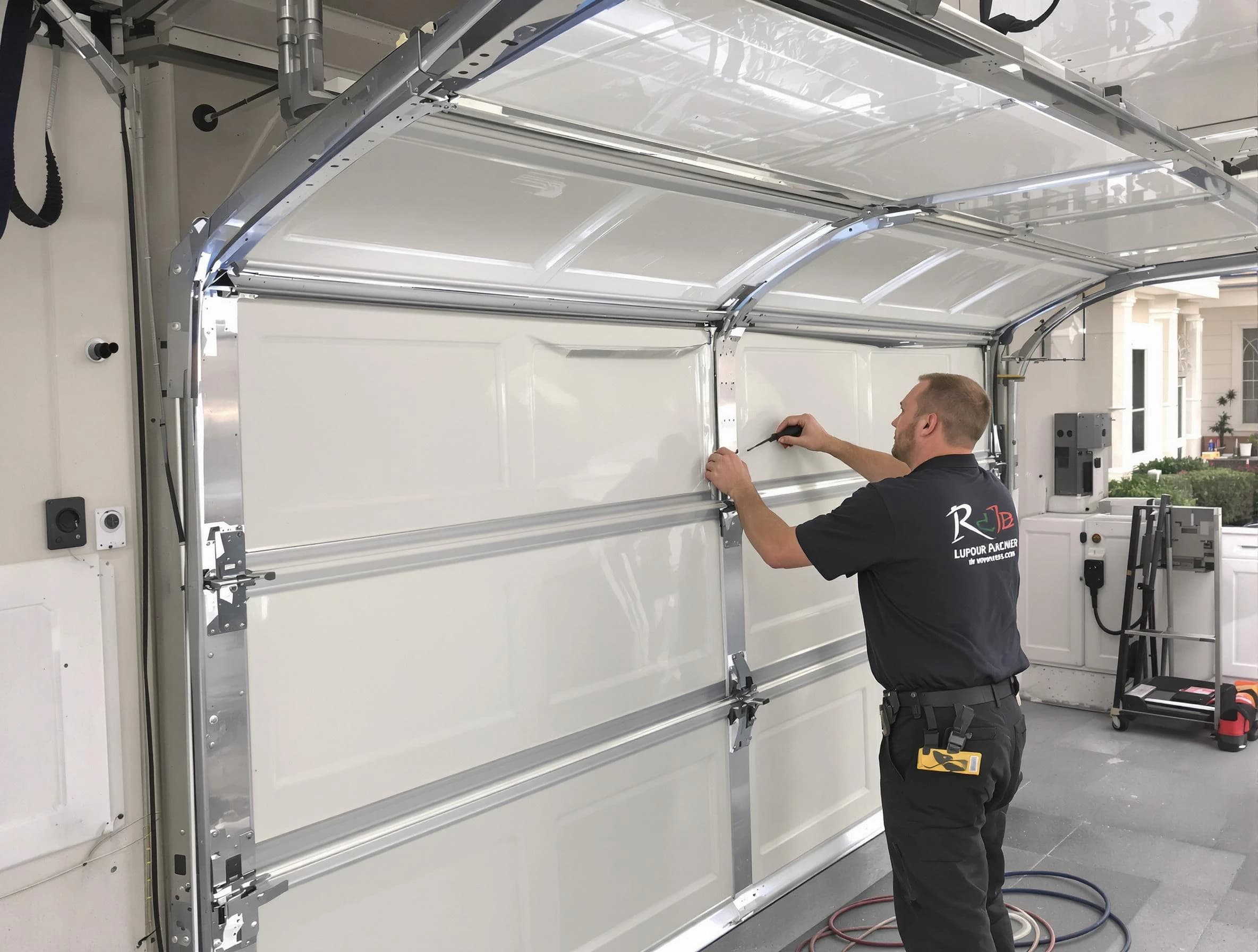 Jasper Garage Door Repair professional performing panel repair in Jasper