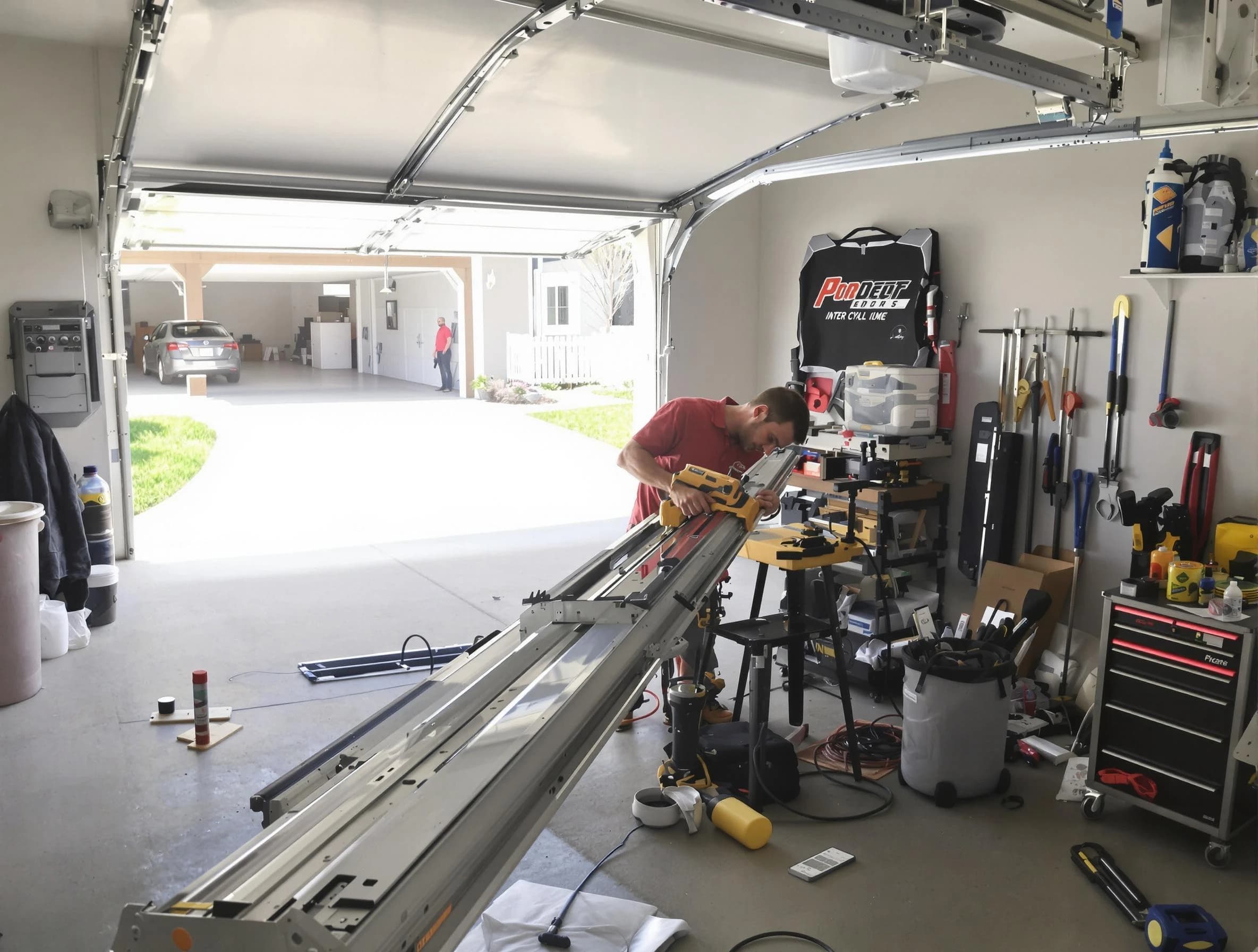 Jasper Garage Door Repair expert performing track repair in Jasper