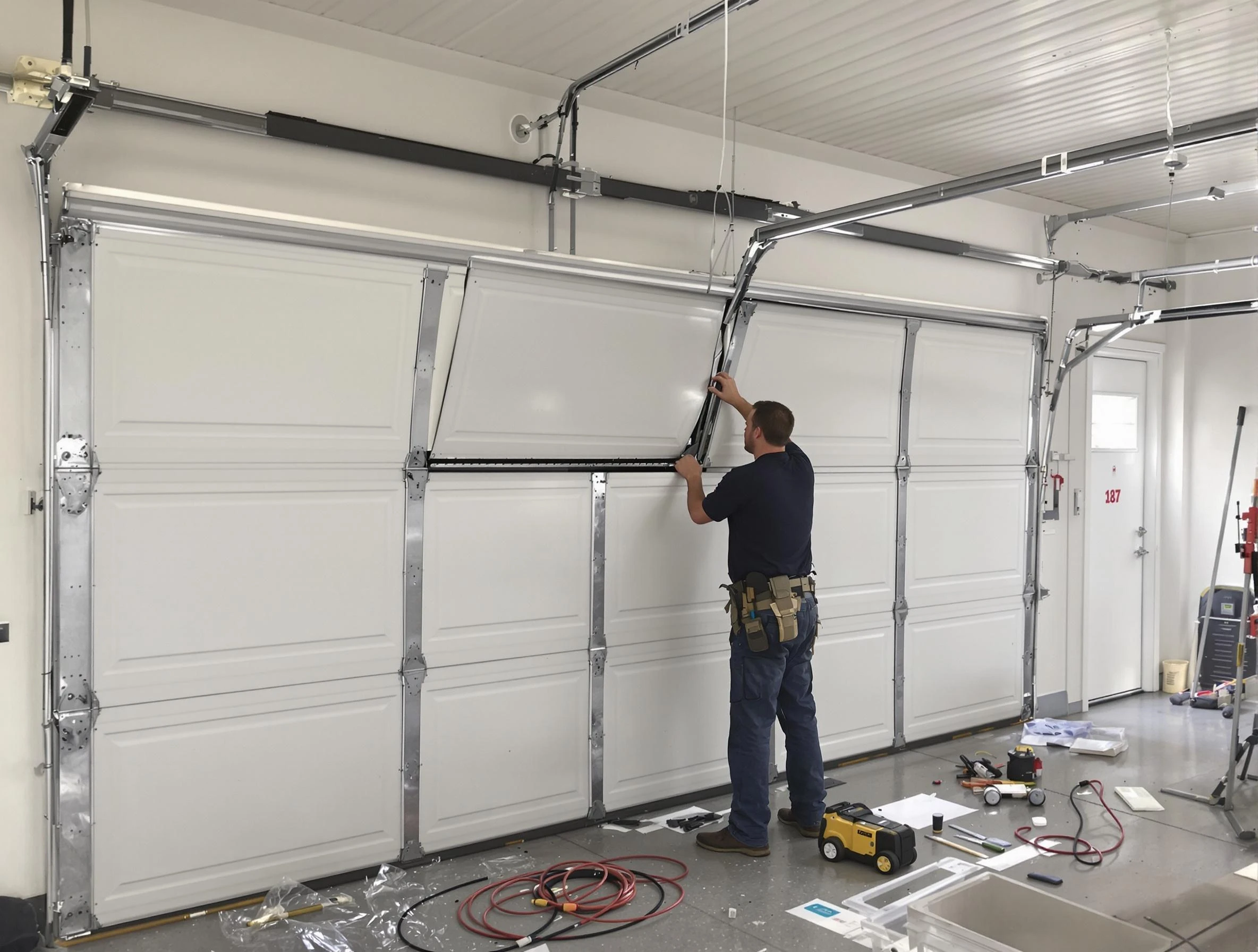 Garage Door Section Replacement in Jasper