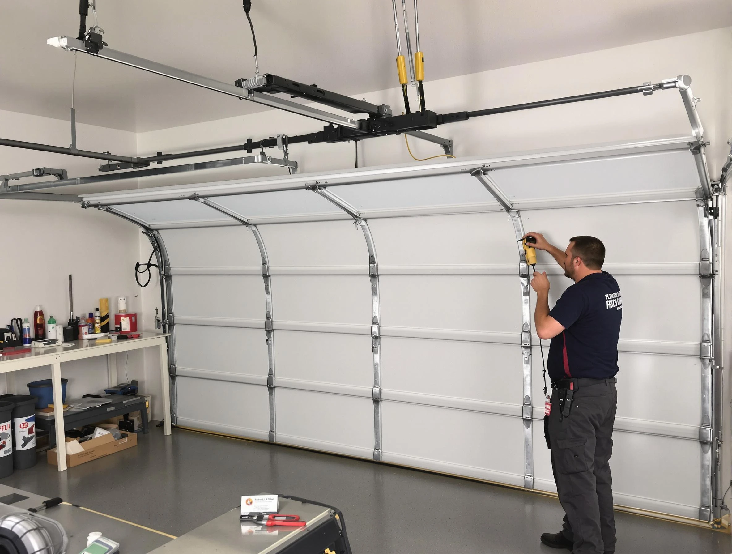 Jasper Garage Door Repair certified technician performing overhead door system repair in Jasper